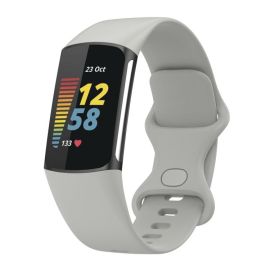 SILICONE Ersatzarmband für Fitbit Charge 6 / Charge 5 grau