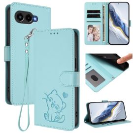 ART CAT Wallet Case mit Armband für T Phone 3 Mintgrün