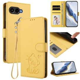 ART CAT Geldbörsenhülle mit Armband für T Phone 3 gelb