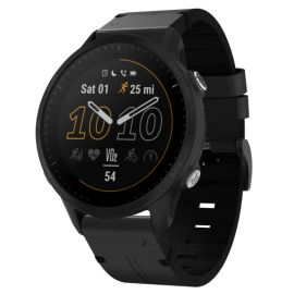 LEATHER Lederarmband für Garmin Forerunner 955 Schwarz