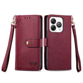 HEART Wallet Case für ZTE Blade A75 rot