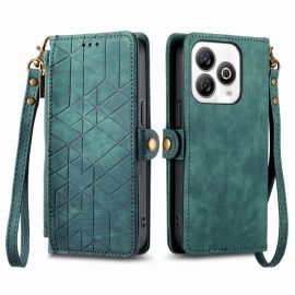 GEOM Wallet Case für ZTE Blade A75 grün