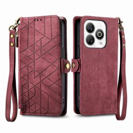 GEOM Wallet Case für ZTE Blade A75 rot