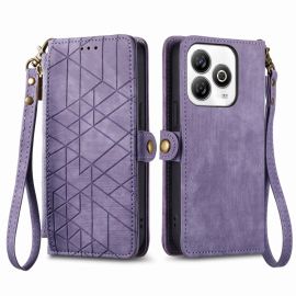 GEOM Wallet Case für ZTE Blade A75 lila