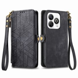 GEOM Wallet Case für ZTE Blade A75 schwarz