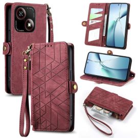 GEOM Wallet Case für ZTE Blade A35e rot