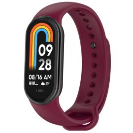 SILICONE Austauschbares Armband für Xiaomi Smart Band 9 Burgunderrot