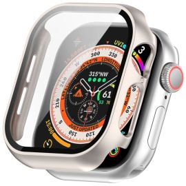 PC FULL COVER Kunststoffabdeckung mit Glas für Apple Watch 10 42mm STARLIGHT