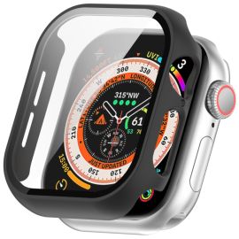 PC FULL COVER Kunststoffabdeckung mit Glas für Apple Watch 10 42mm schwarz