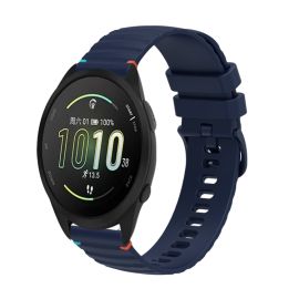 WAVY Silikonarmband für Garmin Forerunner 165 Music dunkelblau
