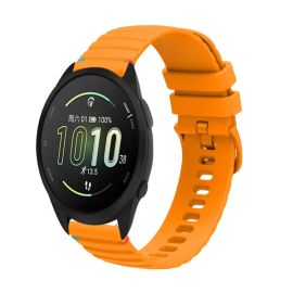 WAVY Silikonarmband für Garmin Forerunner 165 Music orange
