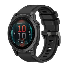SILICONE Wechselarmband für Garmin Fenix E 47mm schwarz