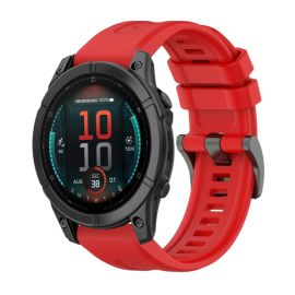 SILICONE Wechselarmband für Garmin Fenix E 47mm rot