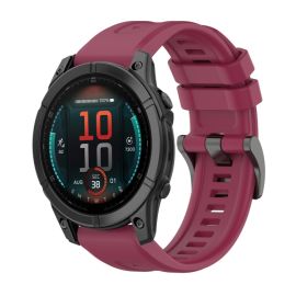 SILICONE Austauschbares Armband für Garmin Fenix E 47mm Burgund
