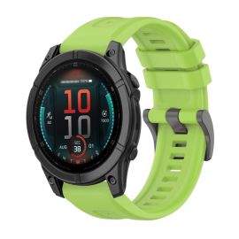 SILICONE Wechselarmband für Garmin Fenix E 47mm hellgrün