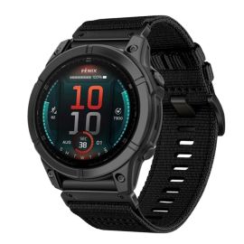 CANVAS Austauschbares Armband für Garmin Fenix E 47mm schwarz