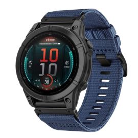 CANVAS Austauschbares Armband für Garmin Fenix E 47mm blau