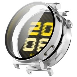 PC FULL COVER Kunststoffabdeckung mit Glas für Huawei Watch GT 5 Pro 42mm Silber