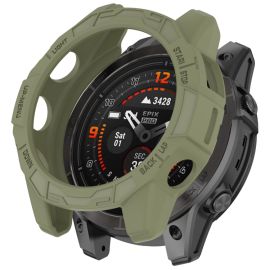 TPU HALF COVER Cover für Garmin Fenix E 47mm dunkelgrün