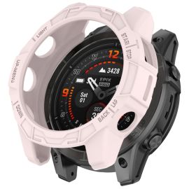 TPU HALF COVER Cover für Garmin Fenix E 47mm hellrosa