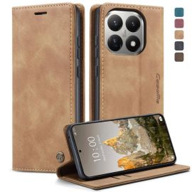 CASEME Brieftasche Hülle für Xiaomi 15T hellbraun