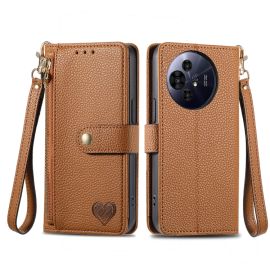 HEART Wallet Case für TCL 50 Pro NxtPaper braun