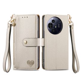 HEART Wallet Case für TCL 50 Pro NxtPaper grau
