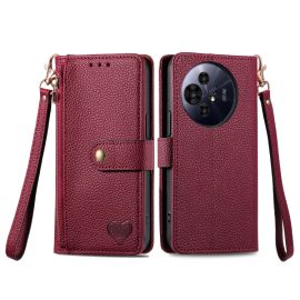 HEART Wallet Case für TCL 50 Pro NxtPaper rot