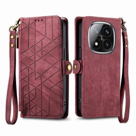 GEOM Wallet Case für Xiaomi Redmi Note 14 Pro 5G / Poco X7 rot