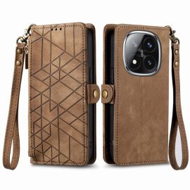 GEOM Wallet Case für Xiaomi Redmi Note 14 Pro 5G / Poco X7 braun
