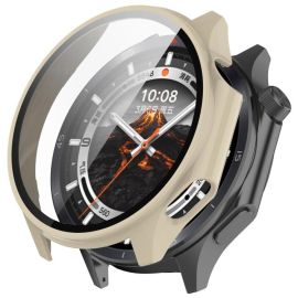PC FULL COVER Kunststoffabdeckung mit Glas für OnePlus Watch 3 beige
