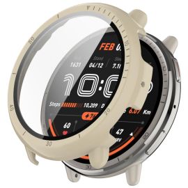 PC FULL COVER Kunststoffabdeckung mit Glas für Amazfit Active 2 beige