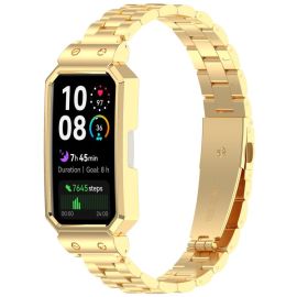 CLASSIC Metallarmband + Schutzhülle für Huawei Band 10 / Band 9 Gold