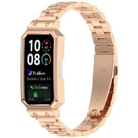CLASSIC Metallarmband + Schutzhülle für Huawei Band 10 / Band 9 ROSÉGOLD