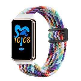 GEFLOCHTENES Nylonarmband für Honor Band 10 / Honor Band 9 REGENBOGEN