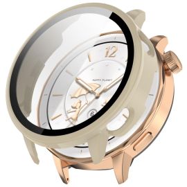 PC FULL COVER Kunststoffgehäuse mit Glas für OnePlus Watch 3 43mm IVORY WHITE