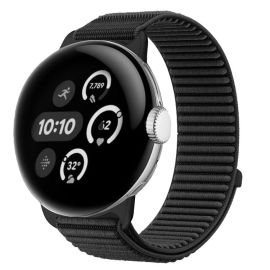 NYLON Ersatzarmband für Google Pixel Watch / Pixel Watch 2 / Pixel Watch 3 41mm / Pixel Watch 4 41mm schwarz