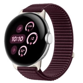 NYLON Ersatzarmband für Google Pixel Watch / Pixel Watch 2 / Pixel Watch 3 41mm / Pixel Watch 4 41mm Bordeauxrot