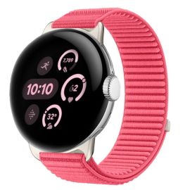 NYLON Ersatzarmband für Google Pixel Watch / Pixel Watch 2 / Pixel Watch 3 41mm / Pixel Watch 4 41mm RED-PINK