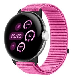 NYLON Wechselarmband für Google Pixel Watch / Pixel Watch 2 / Pixel Watch 3 41mm / Pixel Watch 4 41mm Dunkelrosa