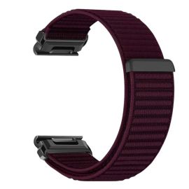 NYLON QUICK FIT Wechselarmband für Garmin - Breite 22mm bordeaux