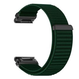 NYLON QUICK FIT Ersatzarmband für Garmin - Breite 22mm dunkelgrün