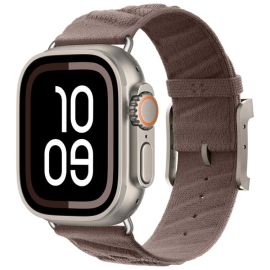 TWILL BAND Nylon Armband für Apple Watch 44 / 45 / 46 / 49mm braun