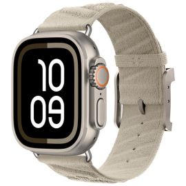 TWILL BAND Nylonarmband für Apple Watch 38 / 40 / 41 / Apple Watch 10 / 11 42mm beige