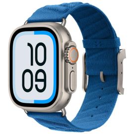 TWILL BAND Nylonarmband für Apple Watch 38 / 40 / 41 / Apple Watch 10 / 11 42mm hellblau