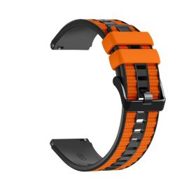 SPORTY Wechselbares Silikonarmband Huawei Watch Ultimate 2 schwarz-orange