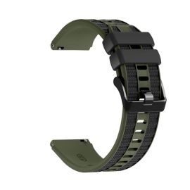 SPORTY Wechselbares Silikonarmband Huawei Watch Ultimate 2 grün-schwarz