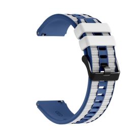 SPORTY Wechselbares Silikonarmband Huawei Watch Ultimate 2 blau-weiß