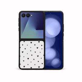 MY ART Schutzhülle für Samsung Galaxy Z Flip7 5G BLACK HEARTS (167)