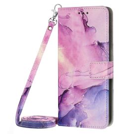 ART MARBLE Geldbörsenhülle mit Riemen Motorola Moto G73 5G PURPLE